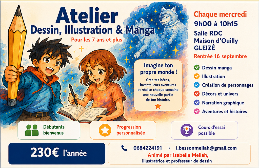 Atelier Dessin, Illustration & Manga — Gleizé