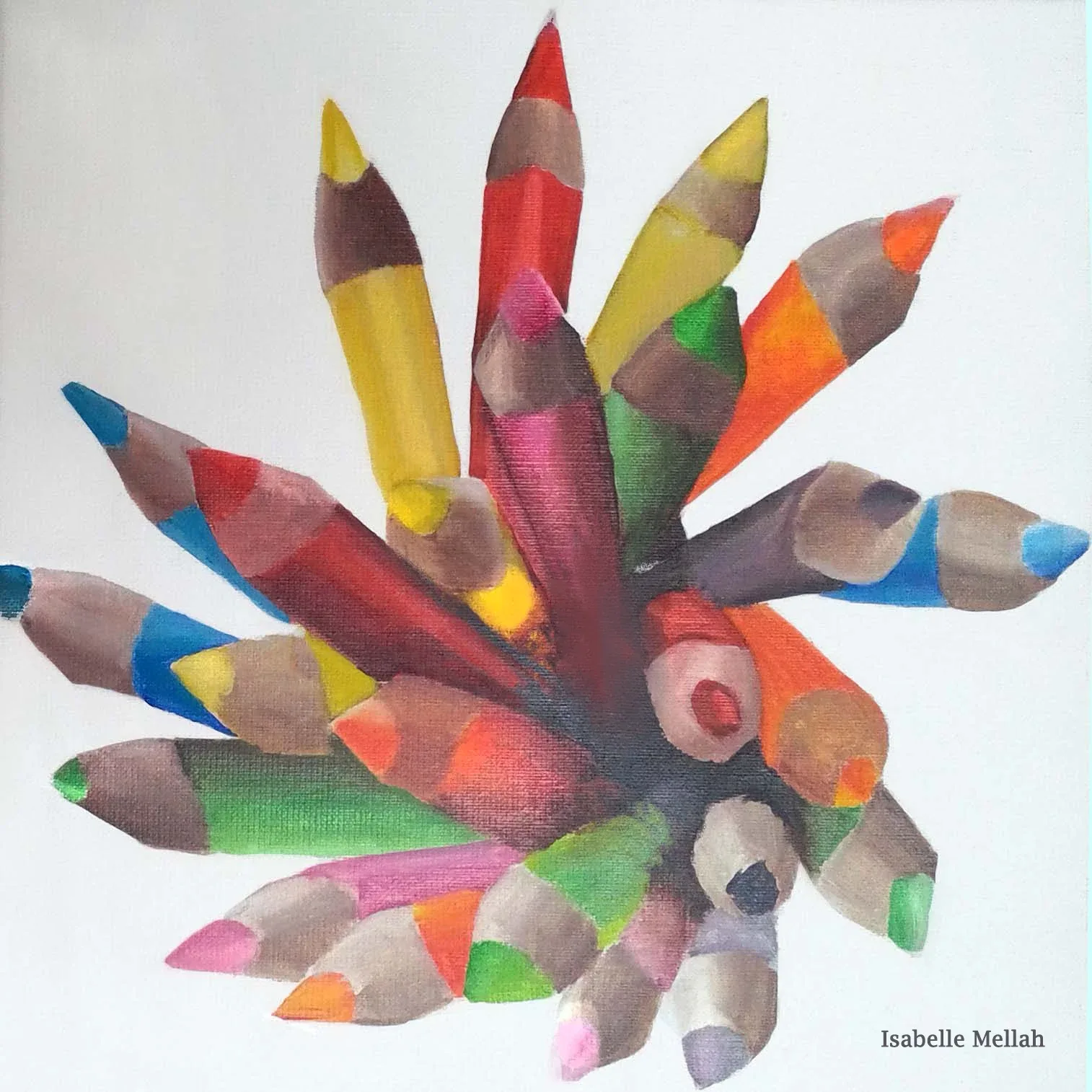 Stage adulte autour d'un pot de crayons, dans l'atelier d'Isabelle Mellah.