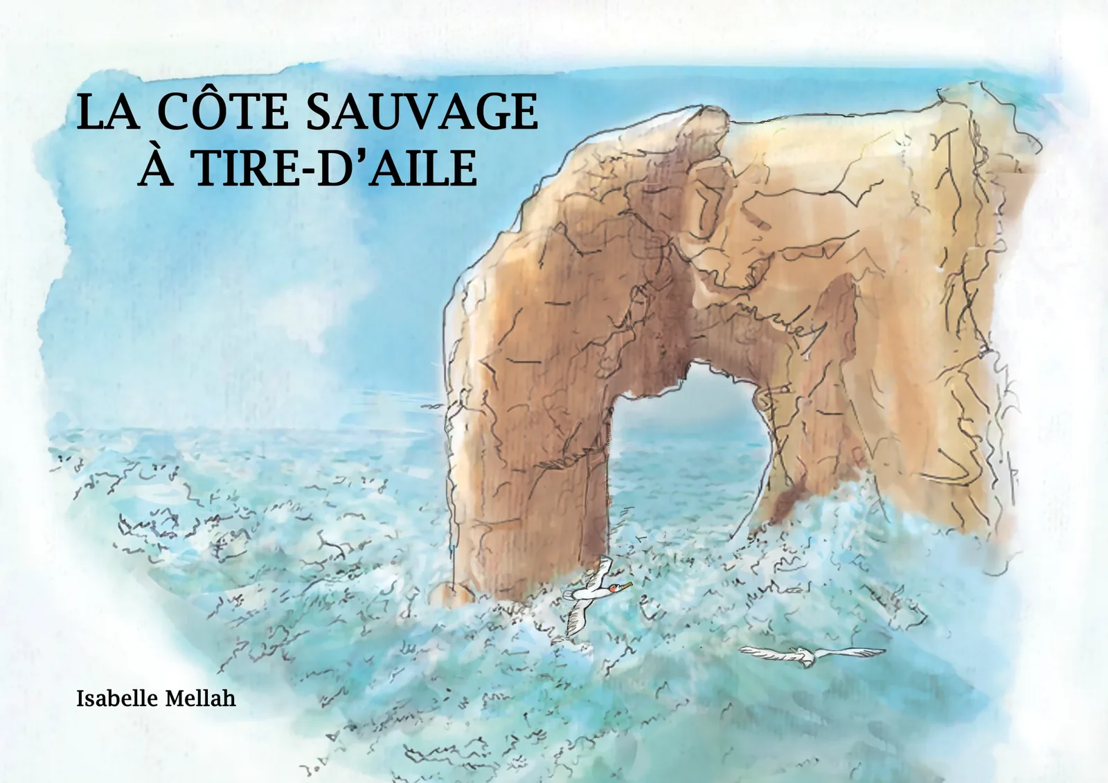 Page de garde du carnet de voyage de la Côte sauvage en Bretagne, par Isabelle Mellah.