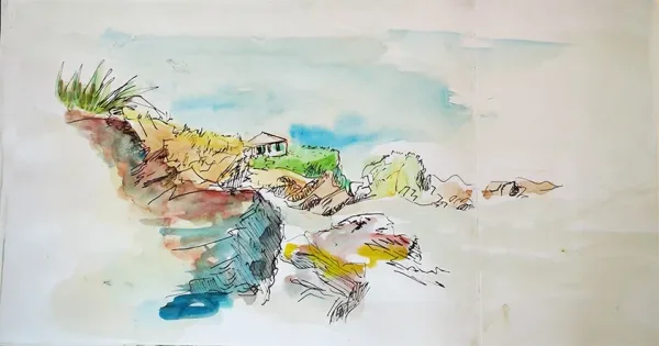 Île du Groin, plage et rochers
