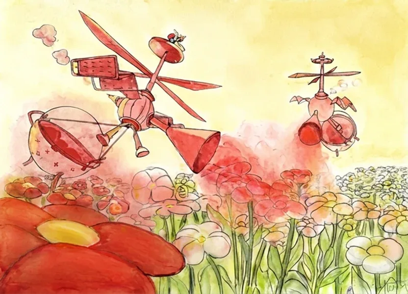 Les machines qui colorent les fleurs